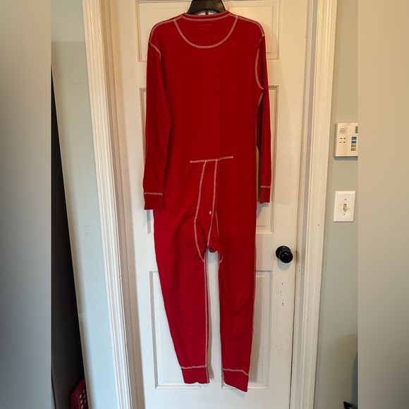 J Crew NWT Knit Goods NWT Union Suit - Red - Size Small Flap Pajamas Long John - Picture 6 of 14